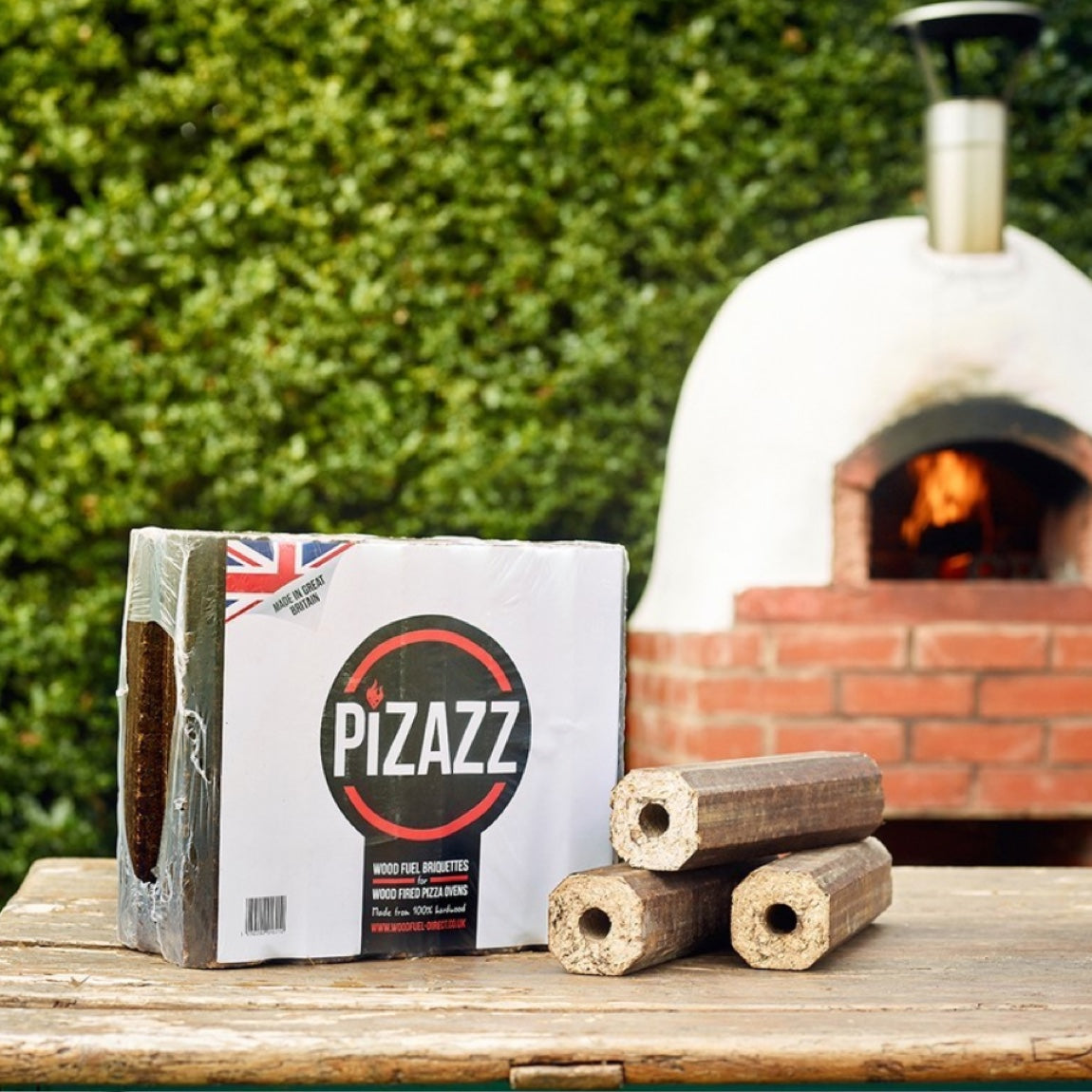 Pizazz Pizza Logs (2 Packs of 10) Wood Fuel Direct
