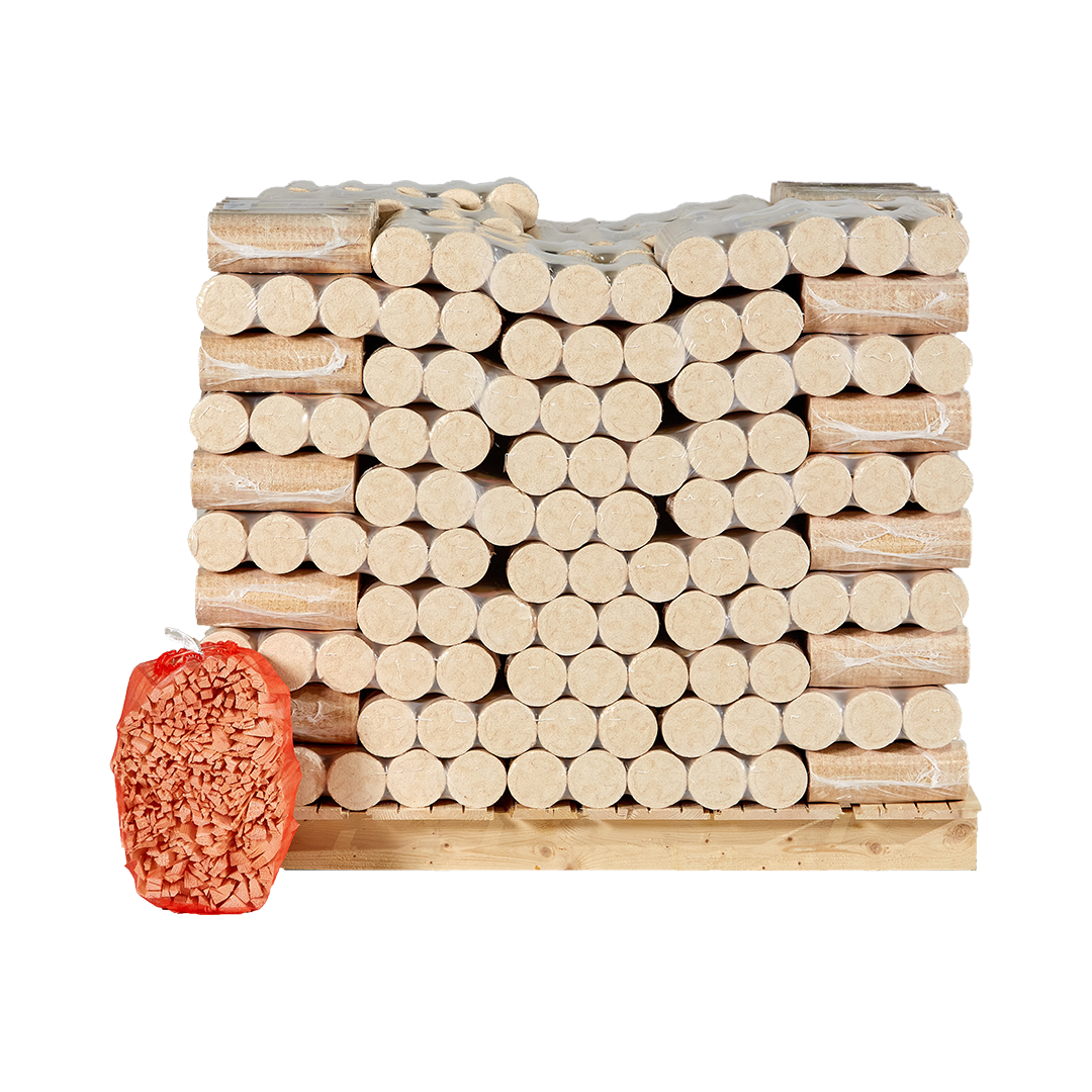 Hotties XL Full Pallet bundle with 8 Kindling bags.