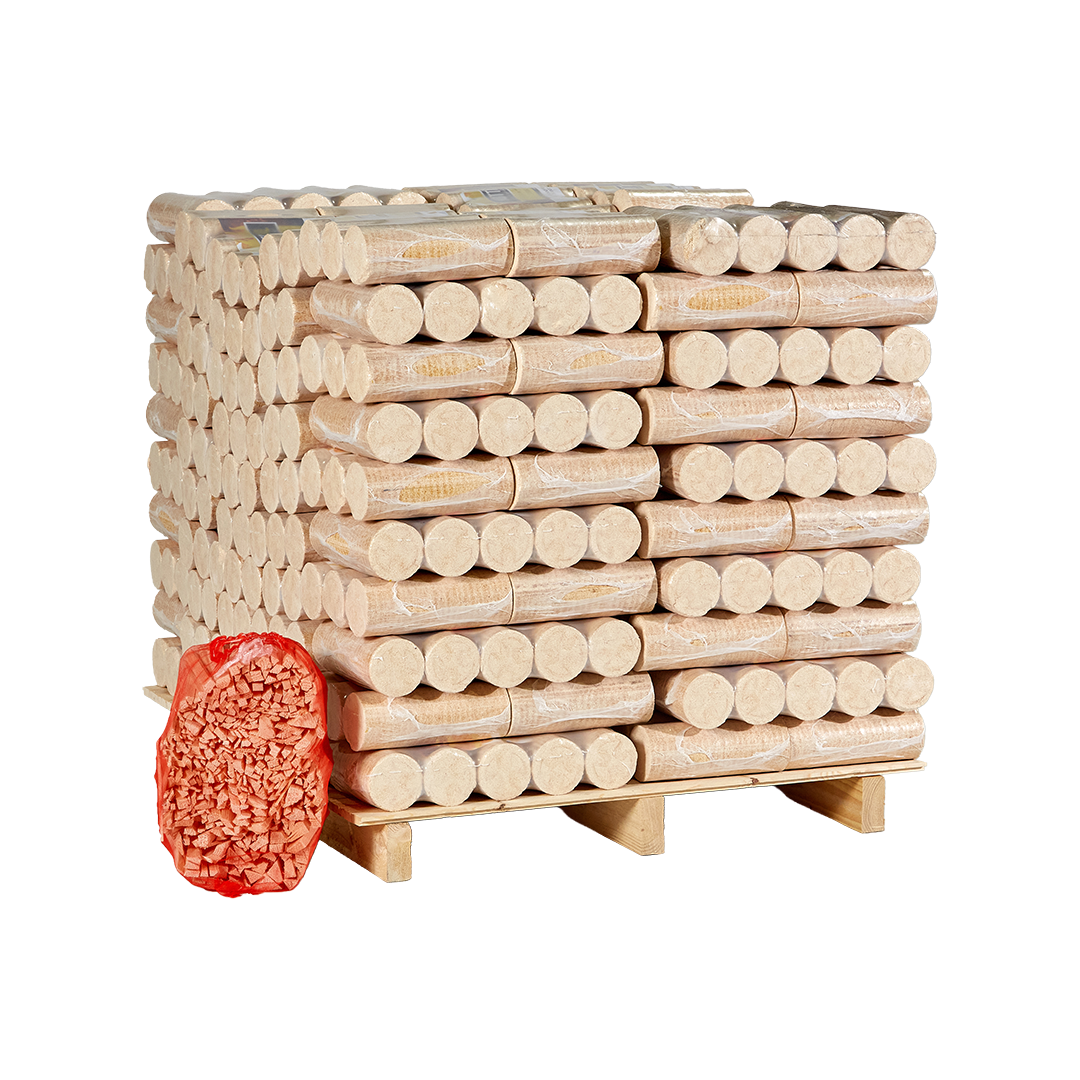 Hotties XL Full Pallet bundle with 8 Kindling bags.