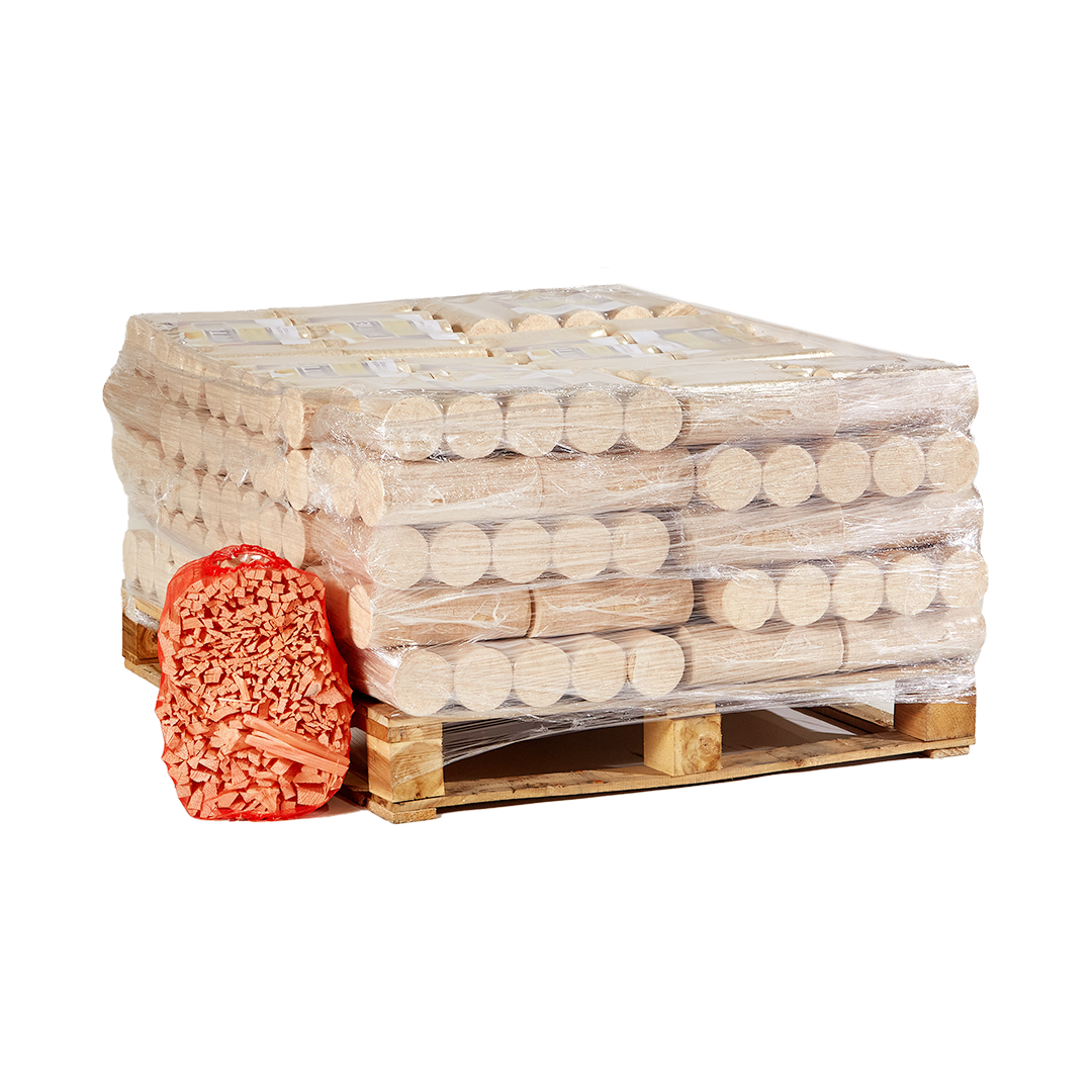 Hotties XL Half Pallet bundle with 4 Kindling bags.