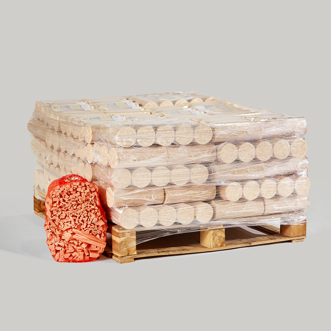 Hotties XL Half Pallet bundle with 4 Kindling bags.