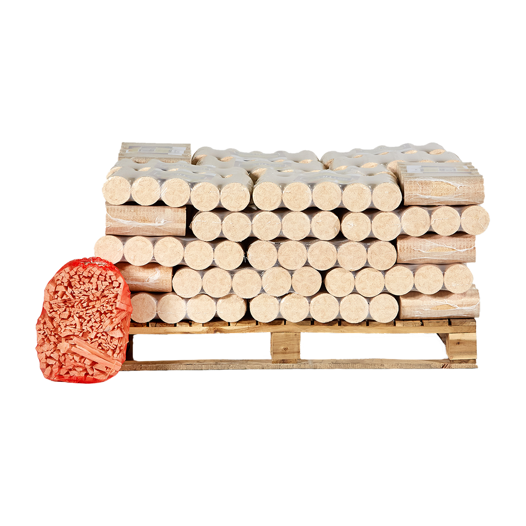 Hotties XL Half Pallet bundle with 4 Kindling bags.