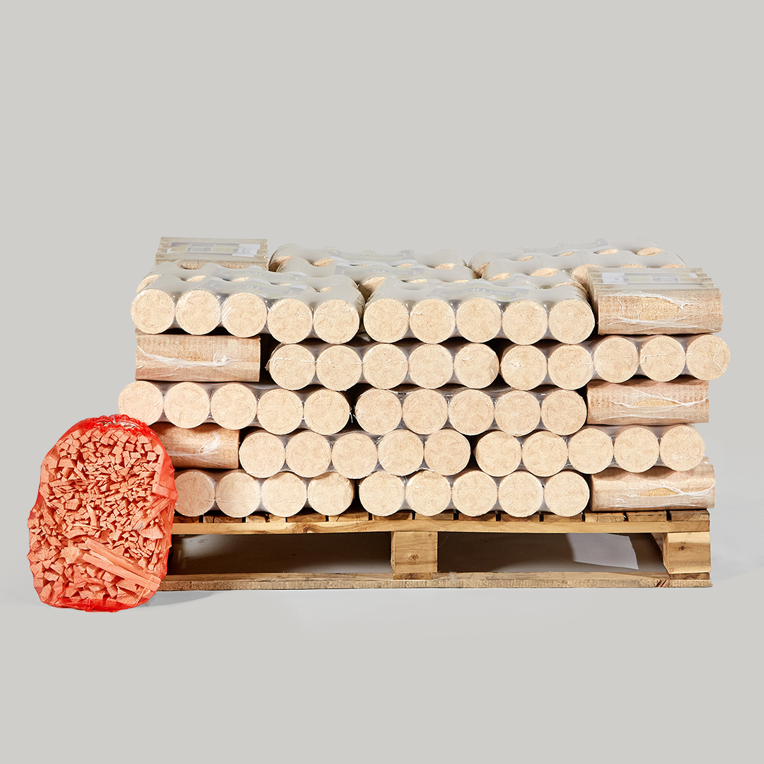 Hotties XL Half Pallet bundle with 4 Kindling bags.