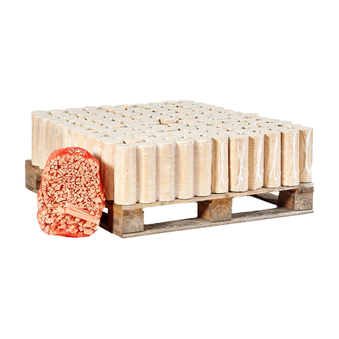 Hotties XL Quarter Pallet bundle with 2 Kindling bags.