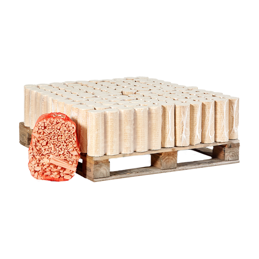 Hotties XL Quarter Pallet bundle with 2 Kindling bags.