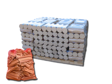 Hotties XL Half Pallet bundle with 4 Kindling bags.