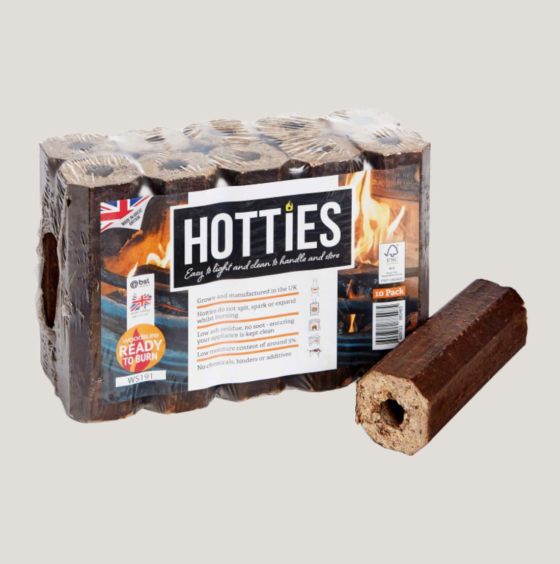 Hotties Heat Logs Full pallet (100 packs of 10)